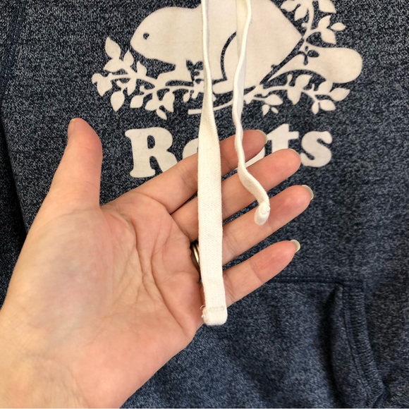 Roots blue salt and pepper kangaroo pouch hoodie - Picture 3 of 10